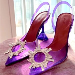 Amina Muaddi Slingback Heels